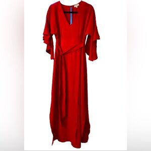 Umgee Long Red Short Sleeve Dress Size Small